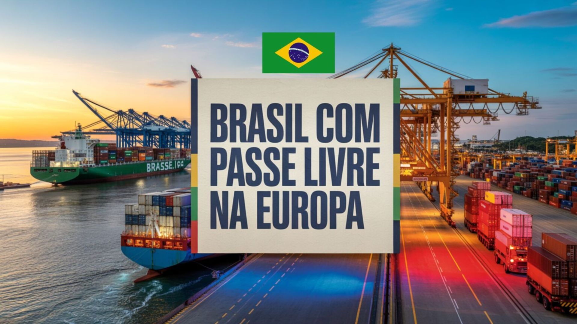 Acordo União Europeia–Mercosul elimina tarifas em 91% dos produtos e fortalece o Brasil como fornecedor estratégico de alimentos.