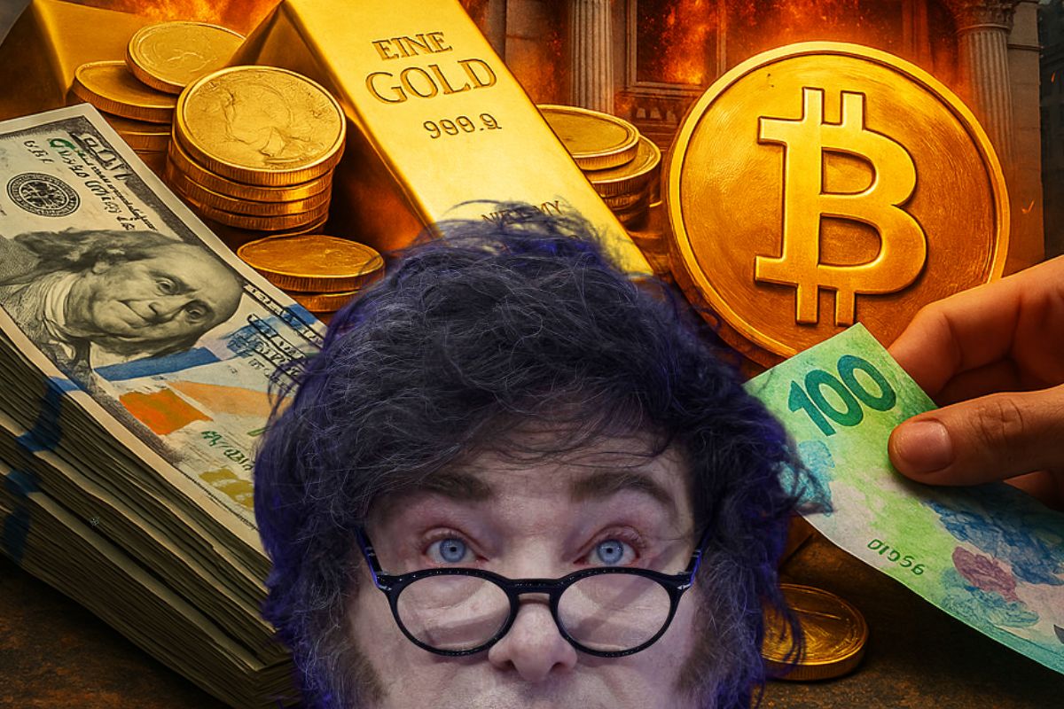 Presidente argentino aposta na liberdade monetária como resposta à crise econômica, enfraquecendo o peso e permitindo contratos em qualquer moeda.