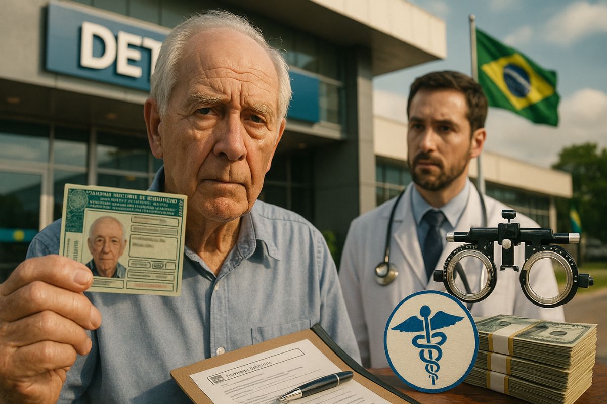 Nova regra exige que motoristas com 70 anos ou mais renovem a CNH a cada três anos com exames médicos; quem não cumprir pode ter o documento suspenso automaticamente.