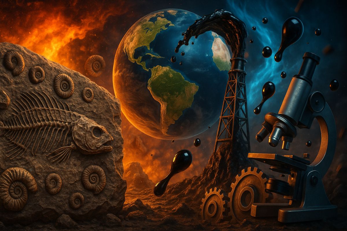 Biomarcadores e análises geoquímicas sustentam a versão fóssil, mas a teoria de Dmitri Mendeleev sobre petróleo mineral ainda levanta debates estratégicos