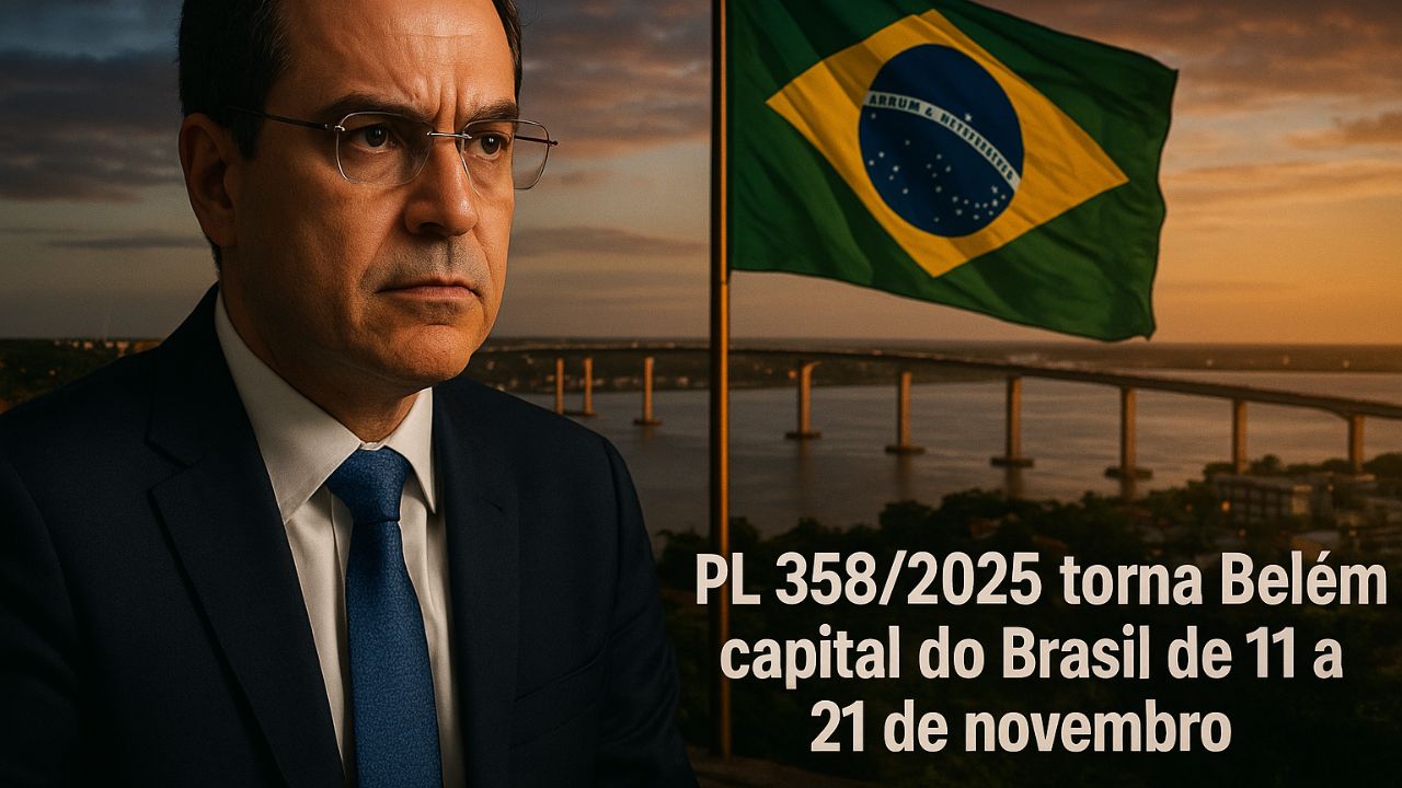PL 3582025 torna Belém capital do Brasil de 11 a 21 de novembro; senador vê chance do governo federal encarar a criminalidade local