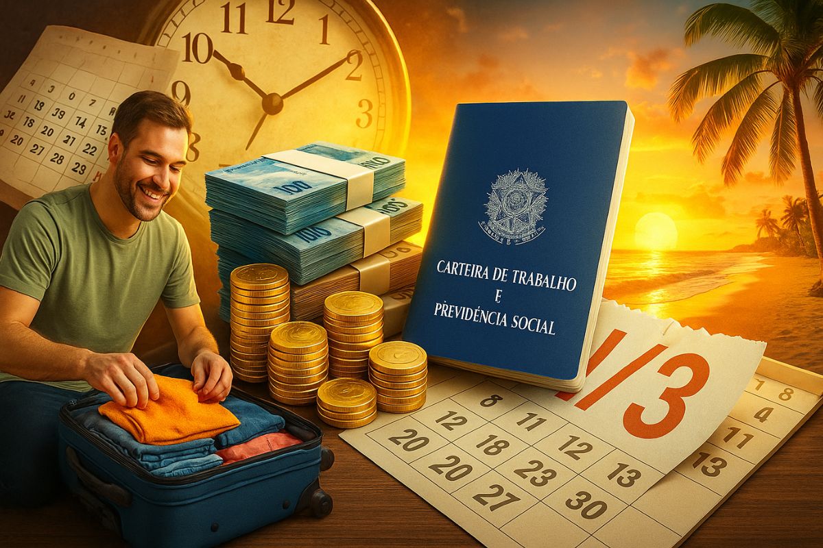 CLT garante férias de 30 dias com adicional de 1/3 e pagamento em dobro se a empresa atrasar concessão; veja todas as regras