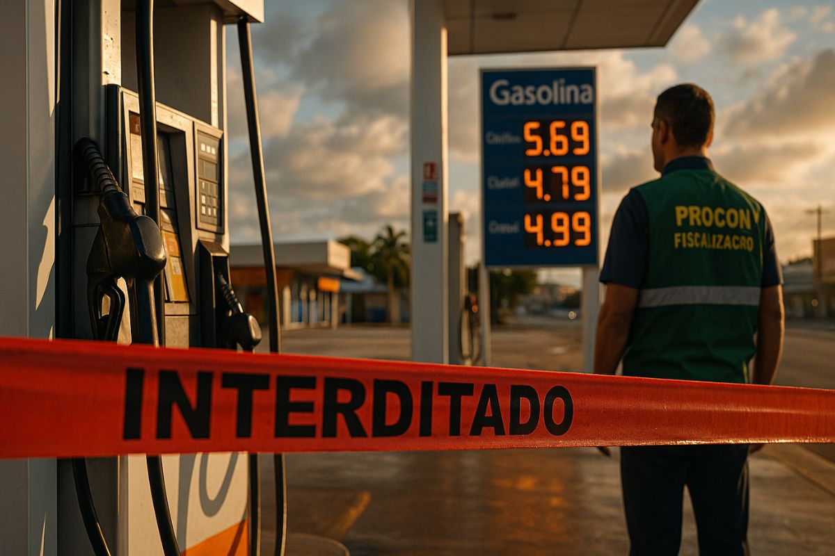O posto em João Pessoa foi interditado pelo Procon após cobrar valor diferente do anunciado, em meio à CPI dos Combustíveis, reforçando a aplicação do Código de Defesa do Consumidor e o combate a práticas abusivas no Brasil.
