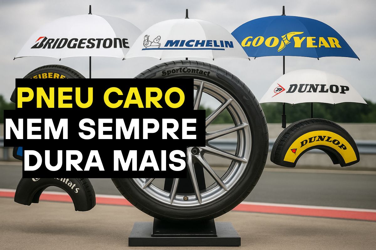 Testes revelam qual pneu dura mais no Brasil: Continental lidera em quilometragem, Michelin em segurança, Bridgestone no equilíbrio e Dunlop no conforto.