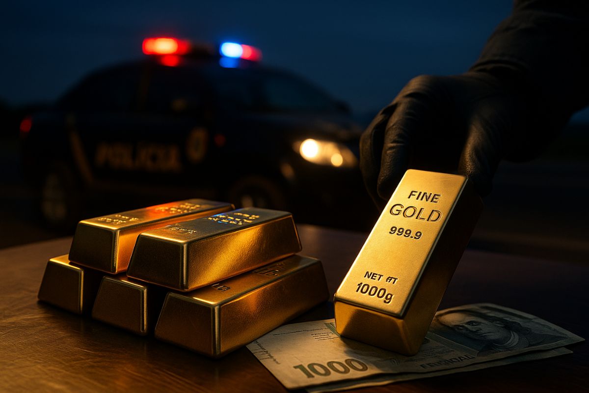 A apreensão de barras de ouro avaliadas em R$ 1,1 milhão em Roraima, feita pela Receita Federal na BR-401, expõe a rota do contrabando ligado ao garimpo ilegal e ao crime organizado na fronteira com a Guiana.