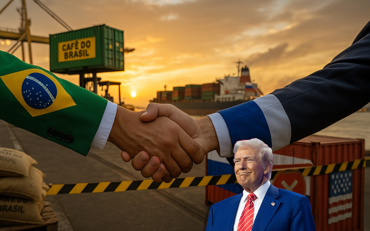 Rússia acelera compra de café brasileiro, se consolida como “plano B” aos EUA após tarifas e produtores já redirecionam embarques