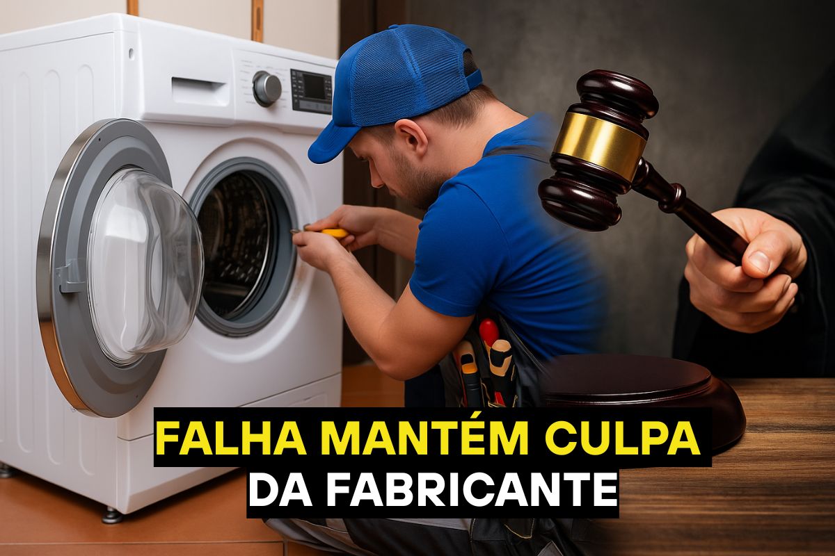 STJ condena fabricante de máquina de lavar por falha de projeto e omissão de informações, mesmo após manutenção feita por técnico não credenciado.