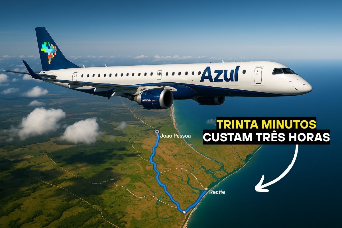 A viagem aérea João Pessoa Recife dura 30 minutos no ATR 72-600 da Azul, mas pode levar 3 horas no total e serve como conexão aérea estratégica no Brasil.