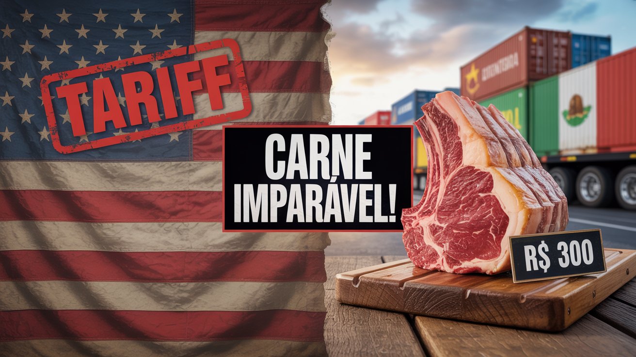 Preço da carne no Brasil dispara com alta de 20%, mesmo após tarifa dos EUA. Exportações para China e México sustentam demanda.