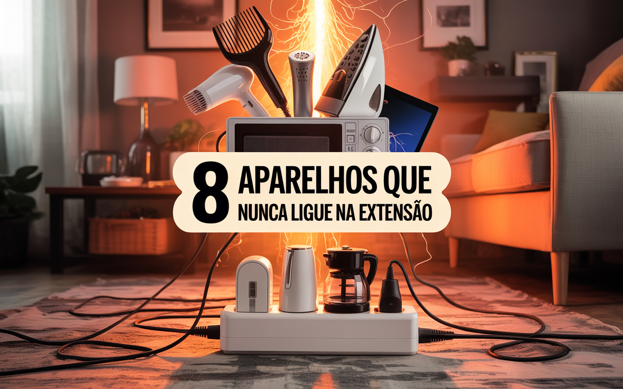 Os 8 aparelhos que você nunca deve ligar em uma extensão: alerta de engenheiro eletricista mostra risco de incêndio, sobrecarga e danos irreversíveis