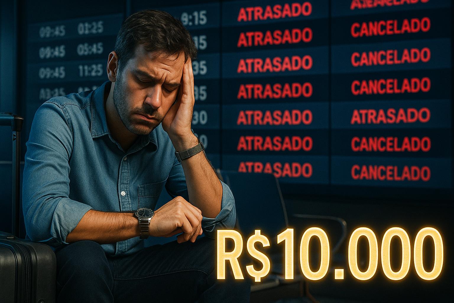 Atraso de voo pode render indenização de até R$ 10 mil: tribunais confirmam que passageiro prejudicado por cancelamento ou espera acima de 4 horas tem direito a compensação financeira