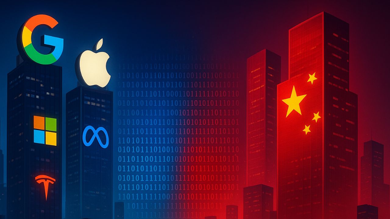 Big techs dos EUA lideram a revolução digital, superam PIBs de países e enfrentam a China na corrida tecnológica global.