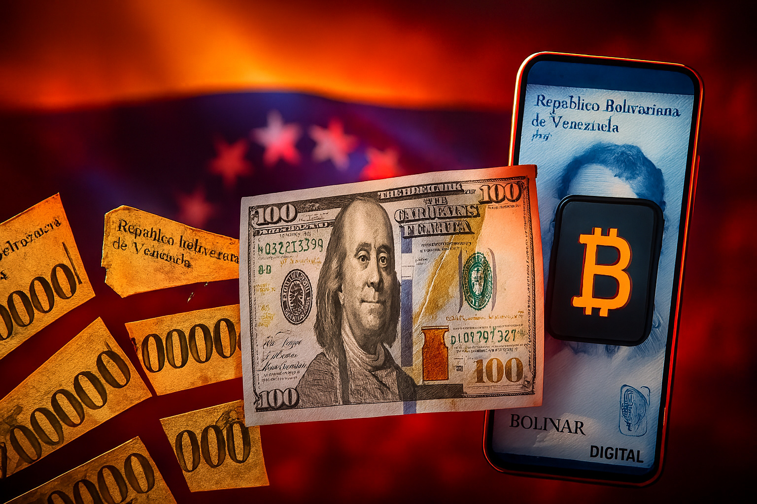 Inflação na Venezuela chegou a níveis tão extremos que, mesmo após o governo cortar 14 zeros do bolívar e lançar o Bolívar Digital, a moeda segue sem valor, os salários continuam corroídos e o dólar passou a dominar o país