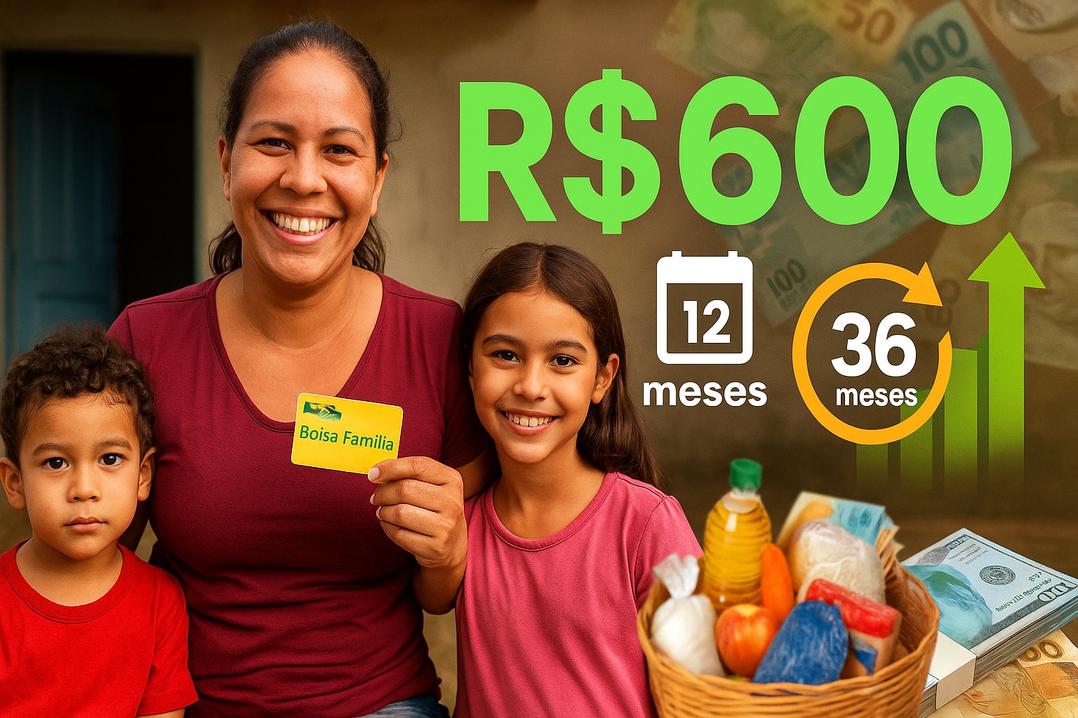 Bolsa Família cria nova regra de proteção em 2025: mantém R$ 600 por até 12 meses mesmo com renda maior e garante retorno rápido ao programa, sem precisar enfrentar a fila do CadÚnico