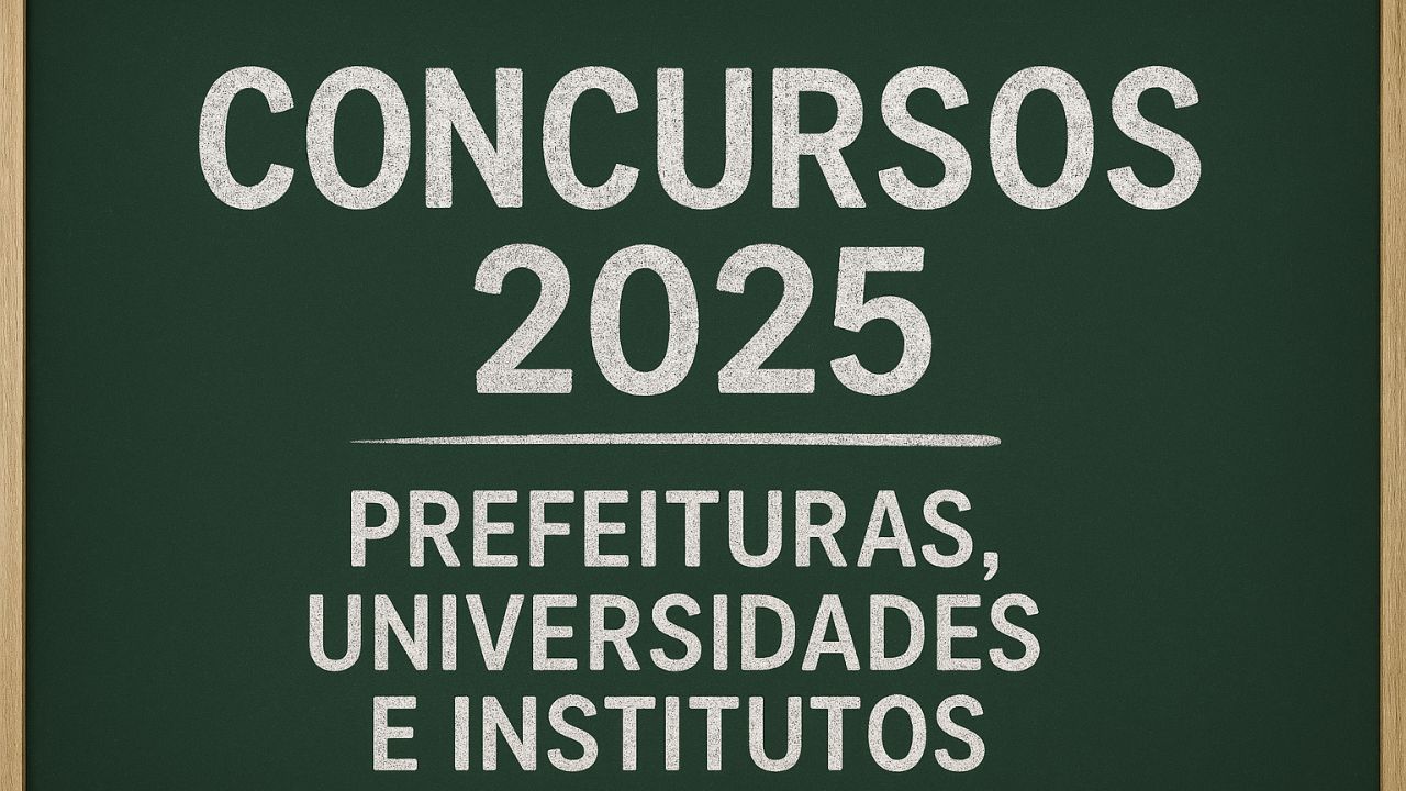Confira os concursos públicos 2025 com vagas em prefeituras, universidades e institutos de todo o Brasil. Salários de R$ 1.518 a R$ 26.733.