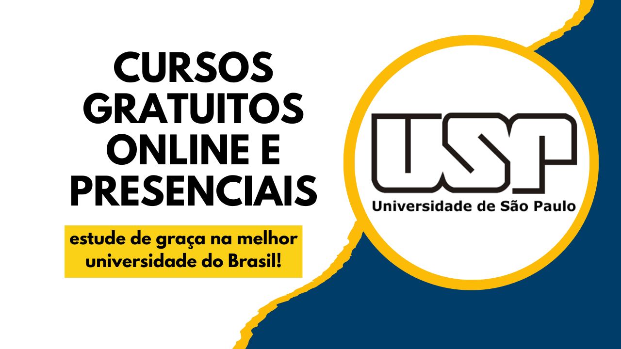 Inscreva-se nos cursos gratuitos da USP para 2025. São vagas abertas para cursos à distância e presenciais nas áreas de projetos, computação, artes e Libras. Aproveite a oportunidade para qualificar-se com uma das universidades mais renomadas do Brasil!