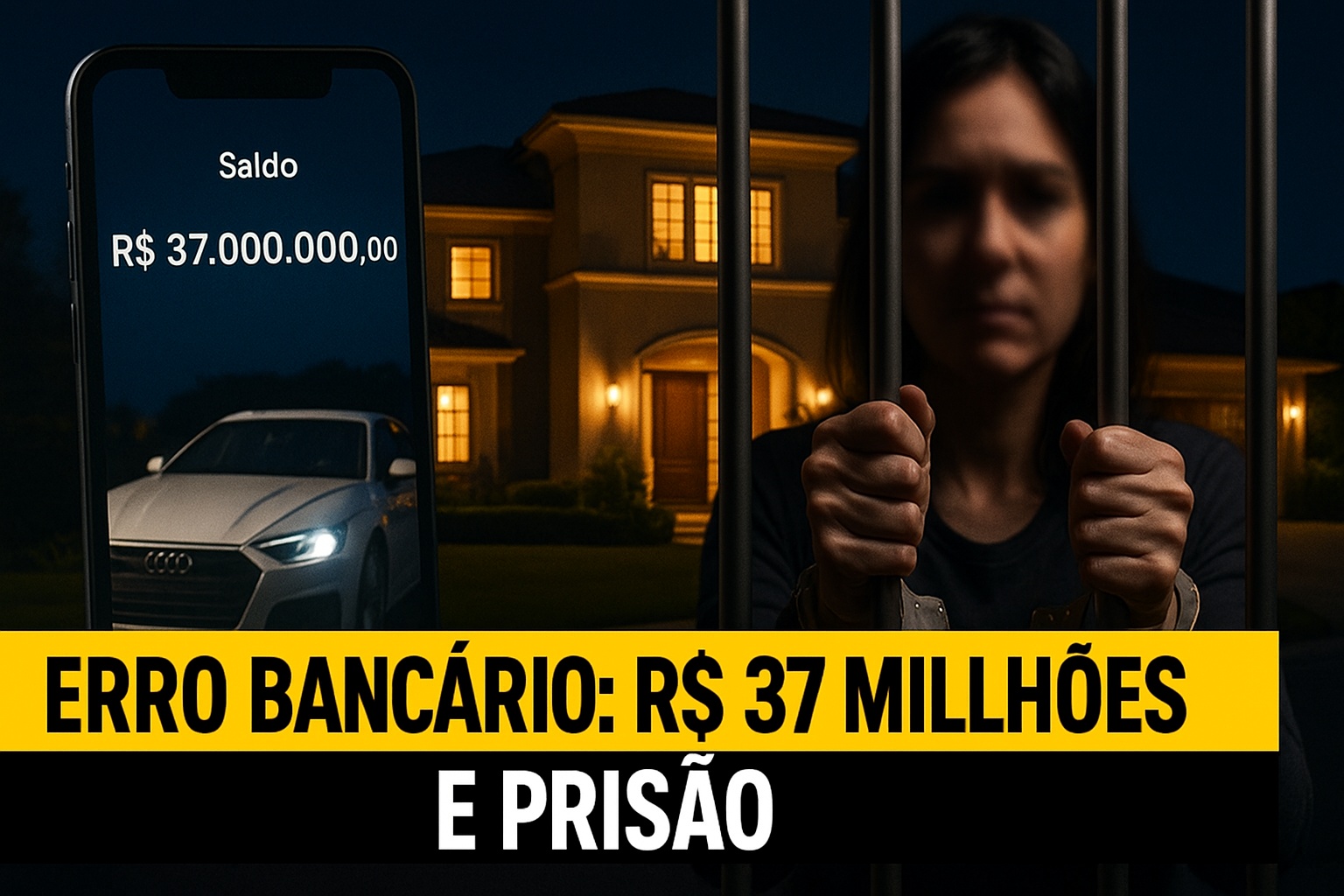 Erro bancário deposita R$ 37 milhões em conta de mulher: ela comprou casa de luxo e carro, foi presa e hoje responde a processo milionário
