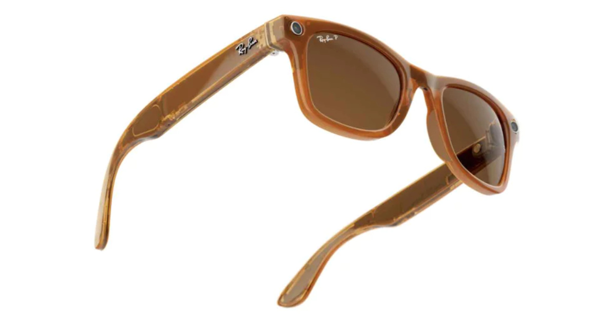 Óculos Meta Gen 2 em tom marrom, com ênfase nas hastes e gravação em 3K, reforçando a proposta inovadora do dispositivo. (Imagem: Technobaboy)