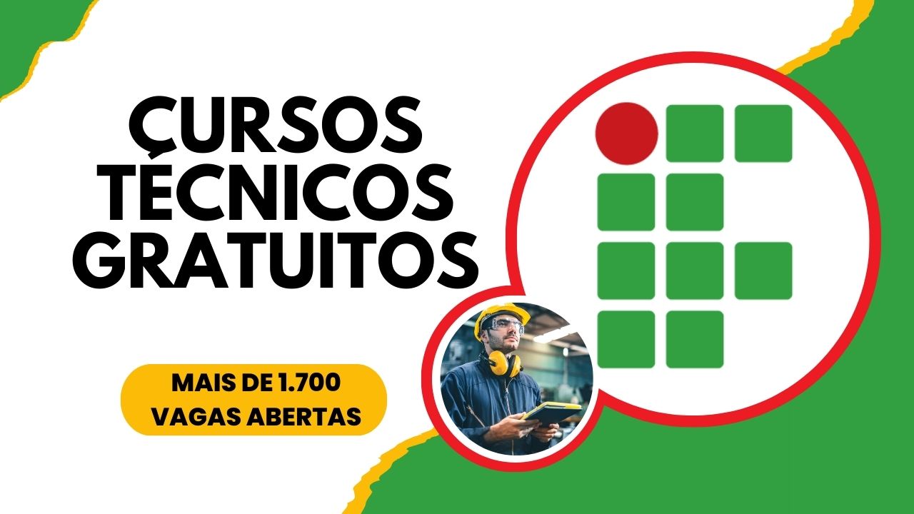 O Instituto Federal (IFRJ) está com 1.740 vagas abertas em cursos técnicos gratuitos. Inscrições vão até dia 28 de setembro.