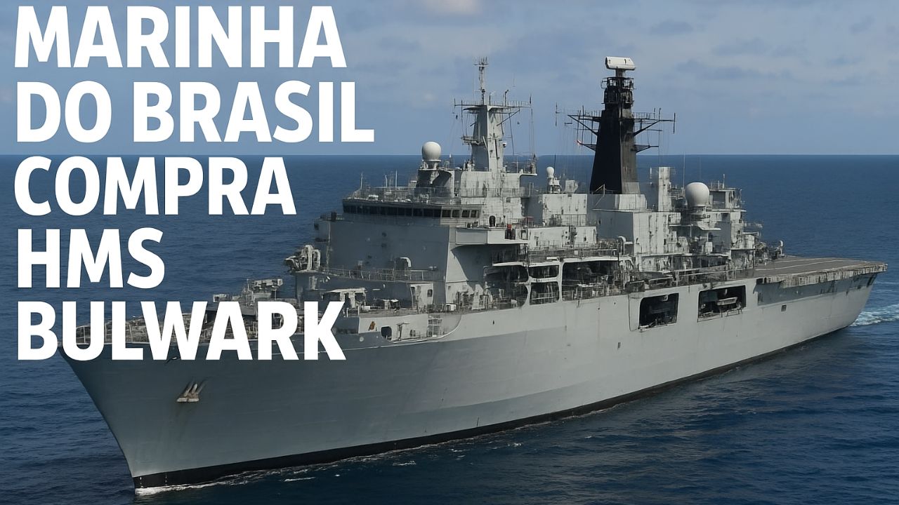 Marinha do Brasil compra o navio de guerra HMS Bulwark do Reino Unido, reforçando operações militares e fiscalização da Amazônia Azul.