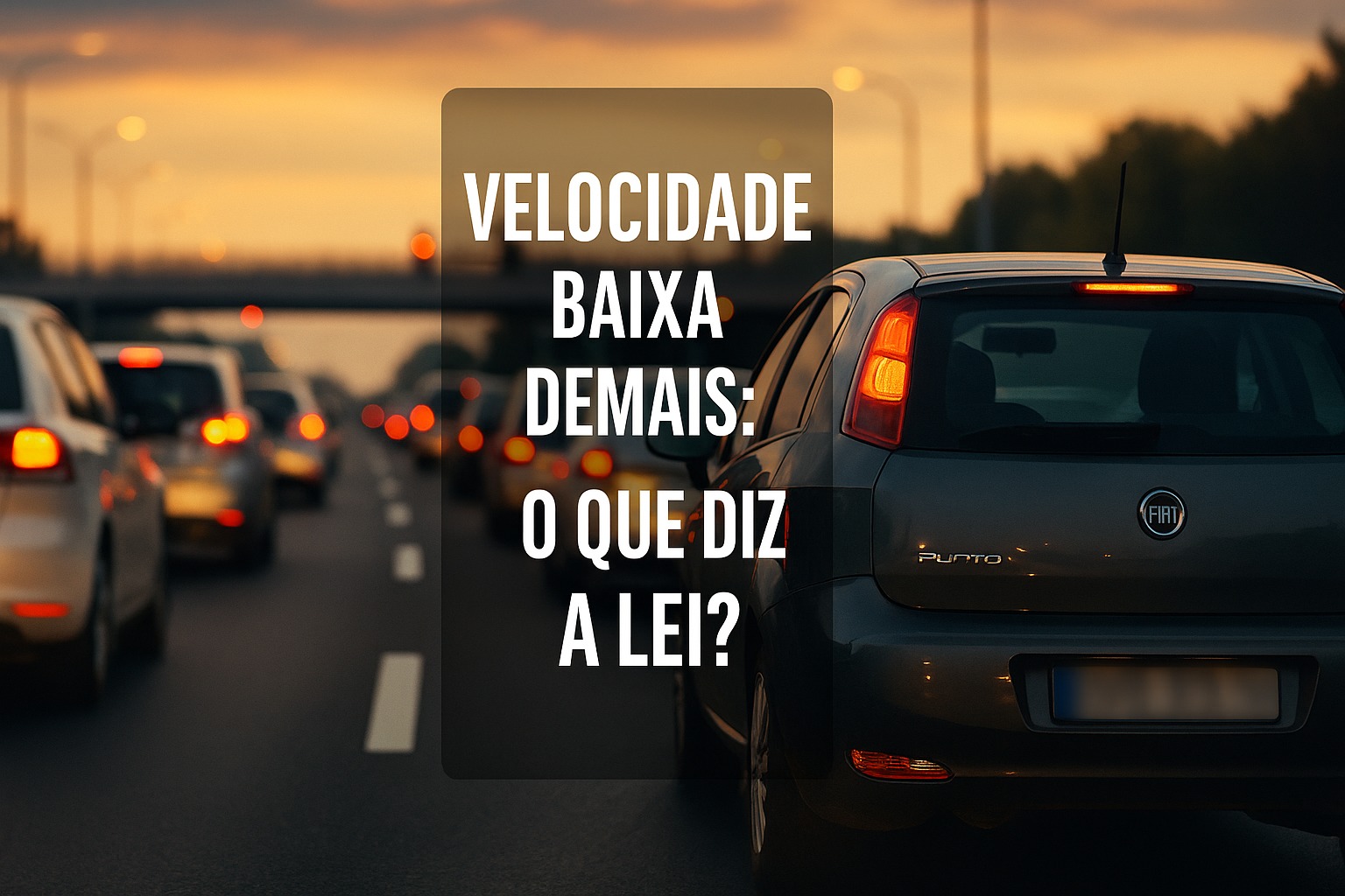 Multa, Trânsito, Velocidade baixa