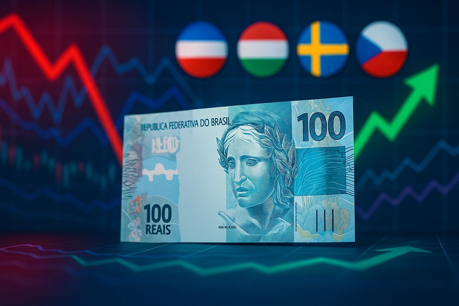 Real brasileiro ganha destaque em 2025: valorização de 16,18% coloca a moeda na quinta posição global, enquanto o peso argentino despenca 30%.
