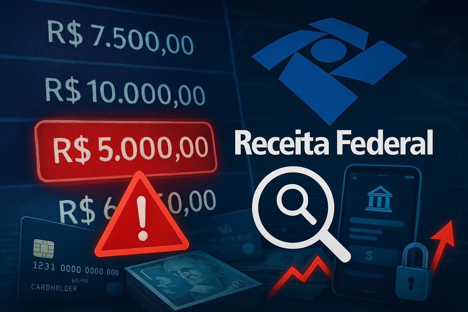 Receita agora recebe em tempo real todas as operações acima de R$ 5 mil de bancos e fintechs