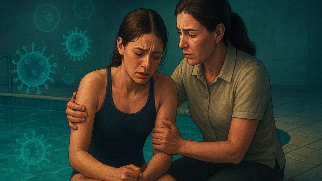 Atleta de 23 anos contrai superbactéria MRSA após banho em piscina de hotel. Caso reforça alerta sobre riscos invisíveis à saúde.