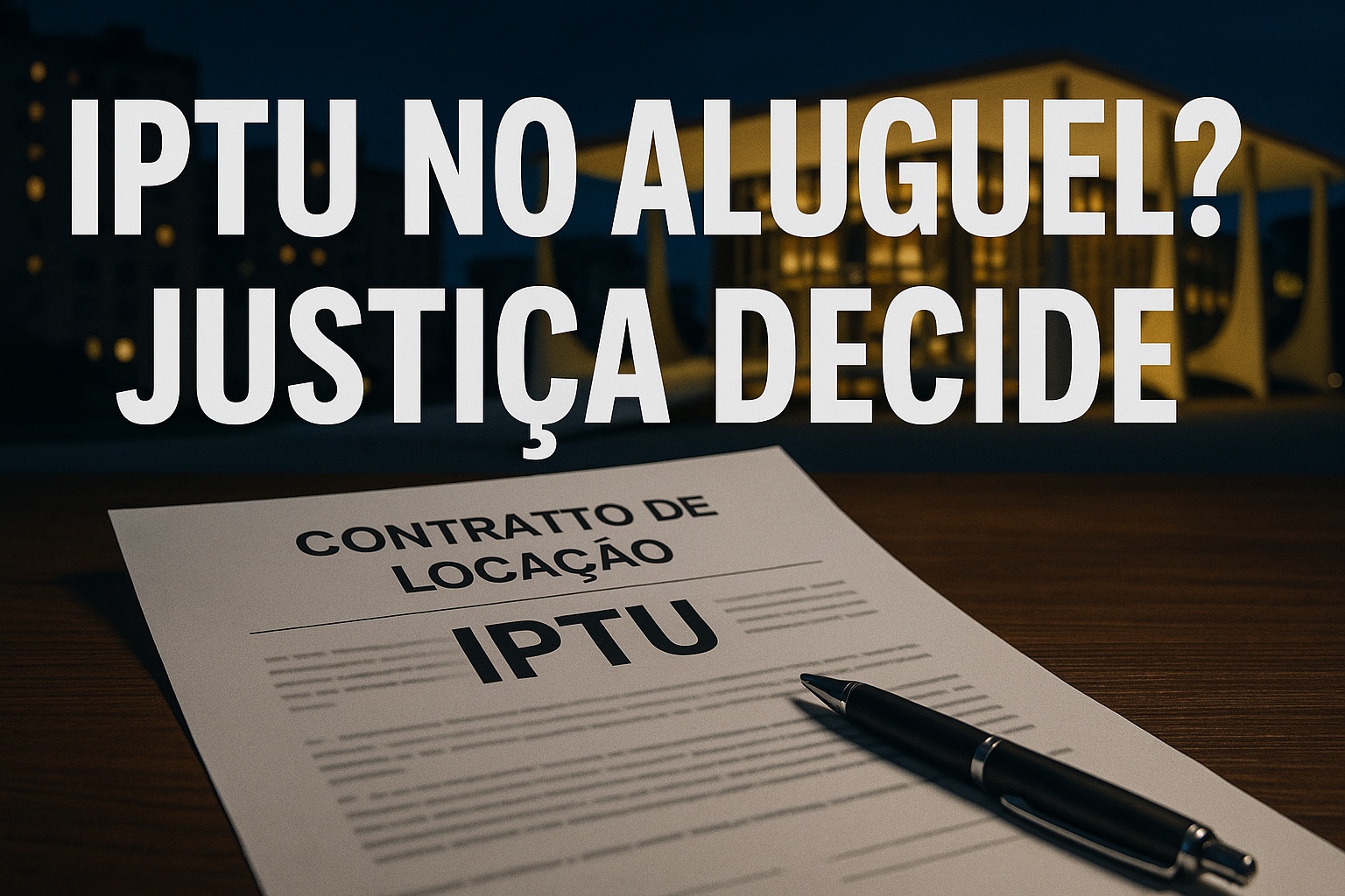 Justiça confirma: IPTU não pode ser empurrado ao inquilino sem aviso — cobrança só vale quando cláusula está clara no contrato e falha pode anular dívida
