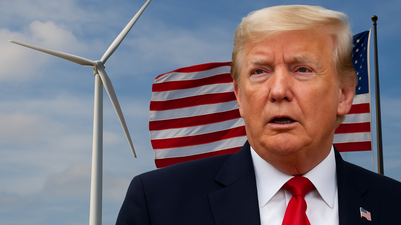 O governo Trump corta US$ 427 milhões de terminal eólico na Califórnia e amplia sua política anti-renováveis, impactando projetos, empregos e o futuro da energia eólica nos Estados Unidos. Fonte: IA