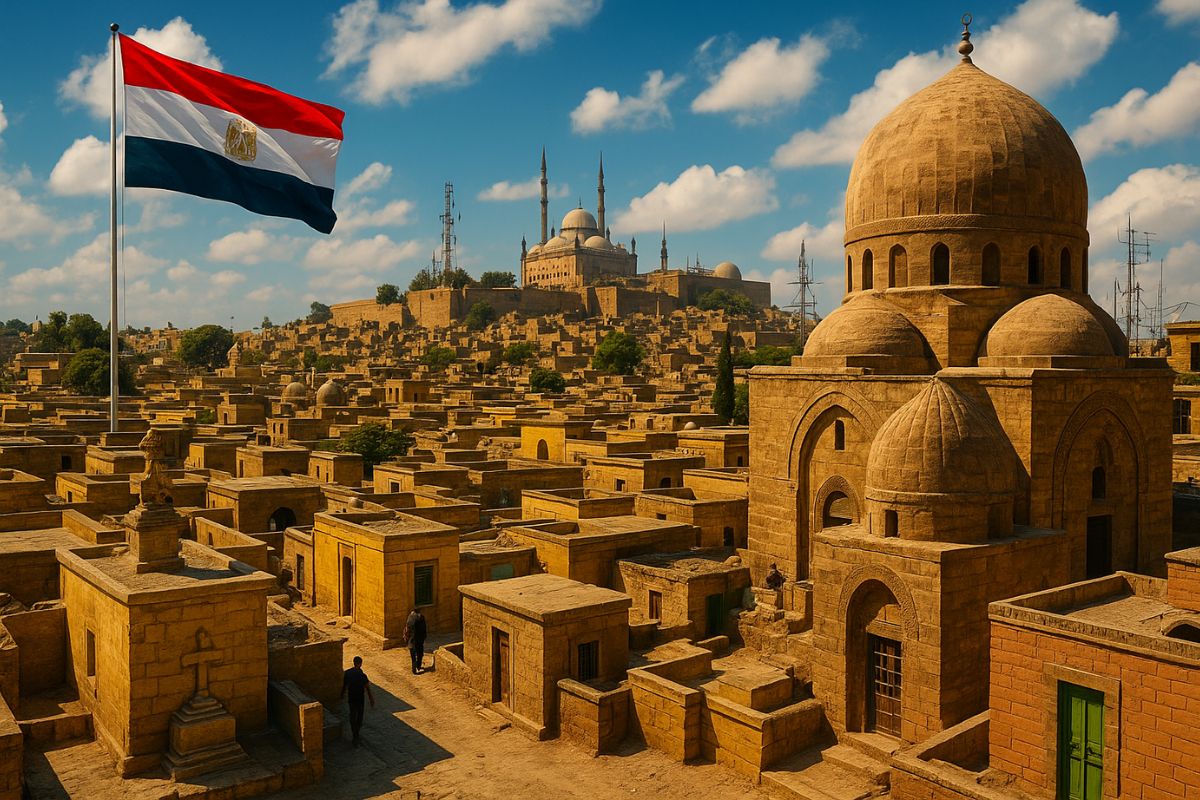 Na Cidade dos Mortos, no Cairo, uma antiga necrópole do Egito abriga famílias que vivem entre túmulos e mausoléus em meio à modernização urbana.