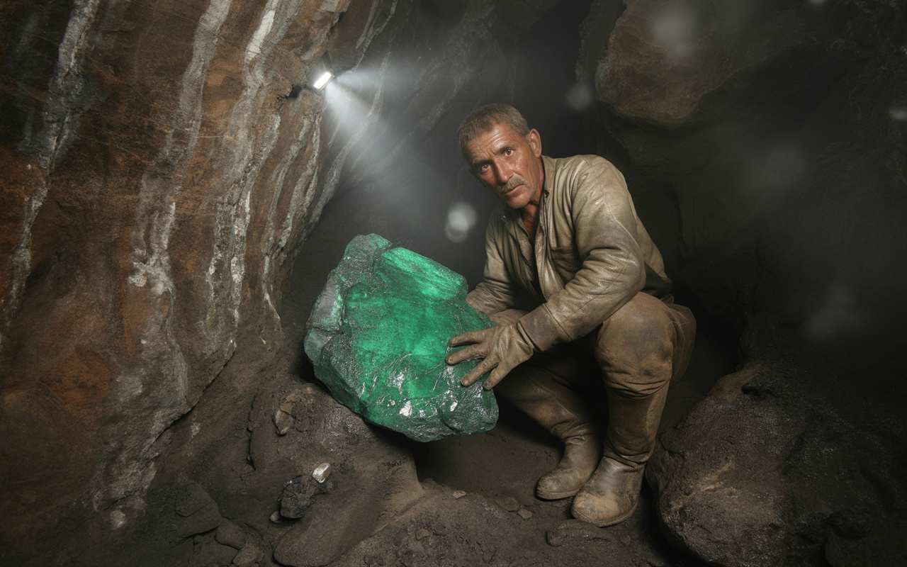 A maior esmeralda do Brasil pesa 380 kg, vale mais de US$ 400 milhões e foi descoberta por um garimpeiro a 200 metros de profundidade na Bahia