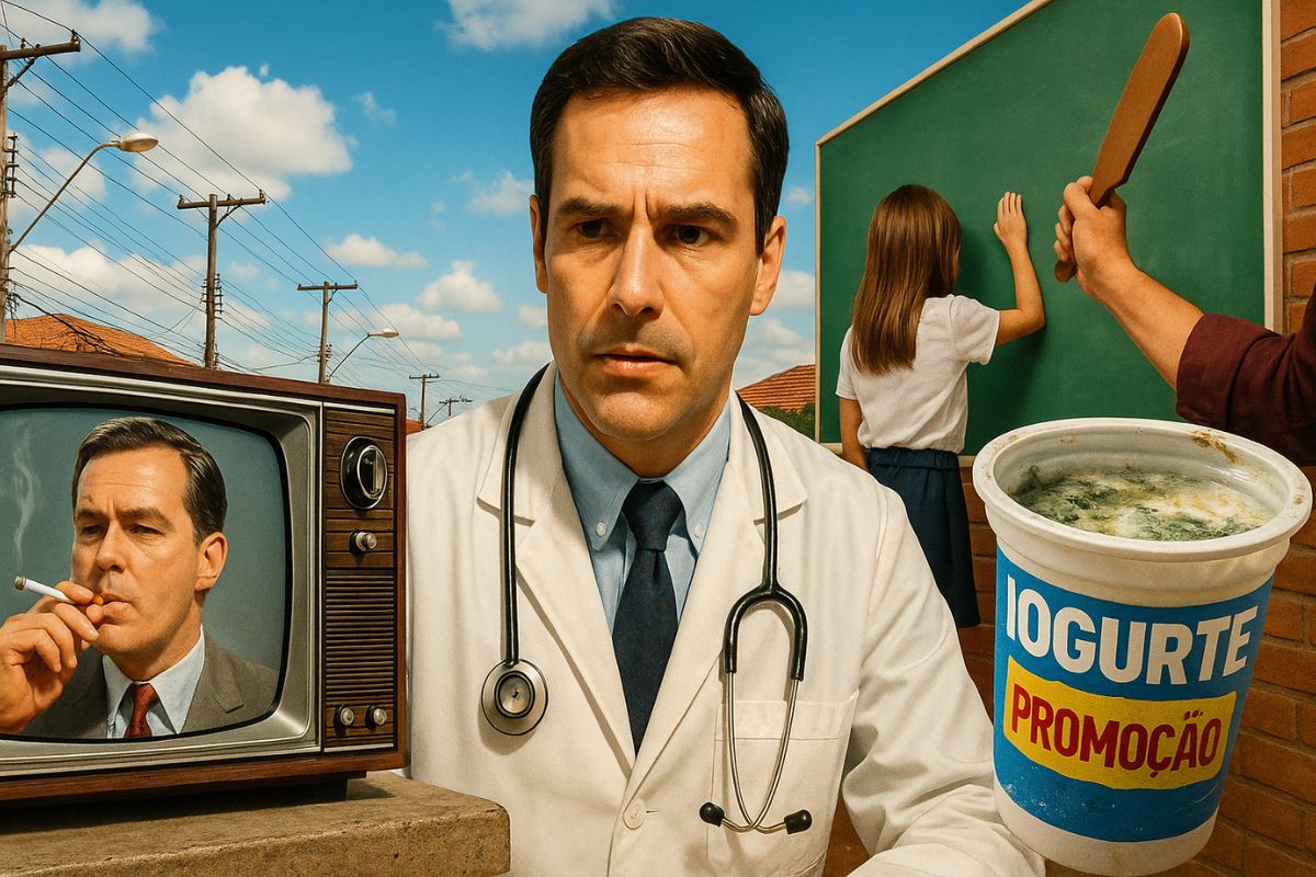 Reviva os anos 70 raiz, quando o cigarro dominava a TV, o médico atendia sem máscara, o iogurte estragado era vendido em promoção e a segurança quase não existia nas ruas e nas escolas do Brasil.