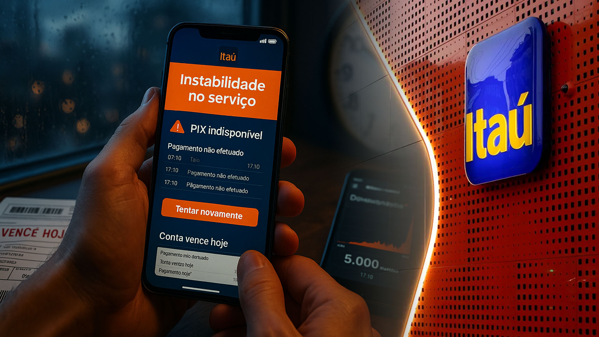App do Itaú trava no 5º dia útil, clientes ficam sem pagar contas e fazer Pix, banco admite falha e diz que problema foi normalizado às 19h40