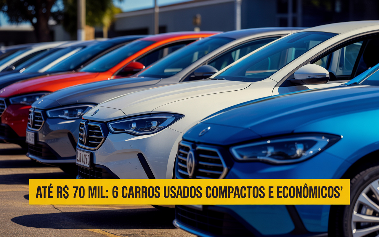 Até R$ 70 mil: 6 carros usados compactos e econômicos com ótimo consumo, manutenção barata e pacotes completos de equipamentos
