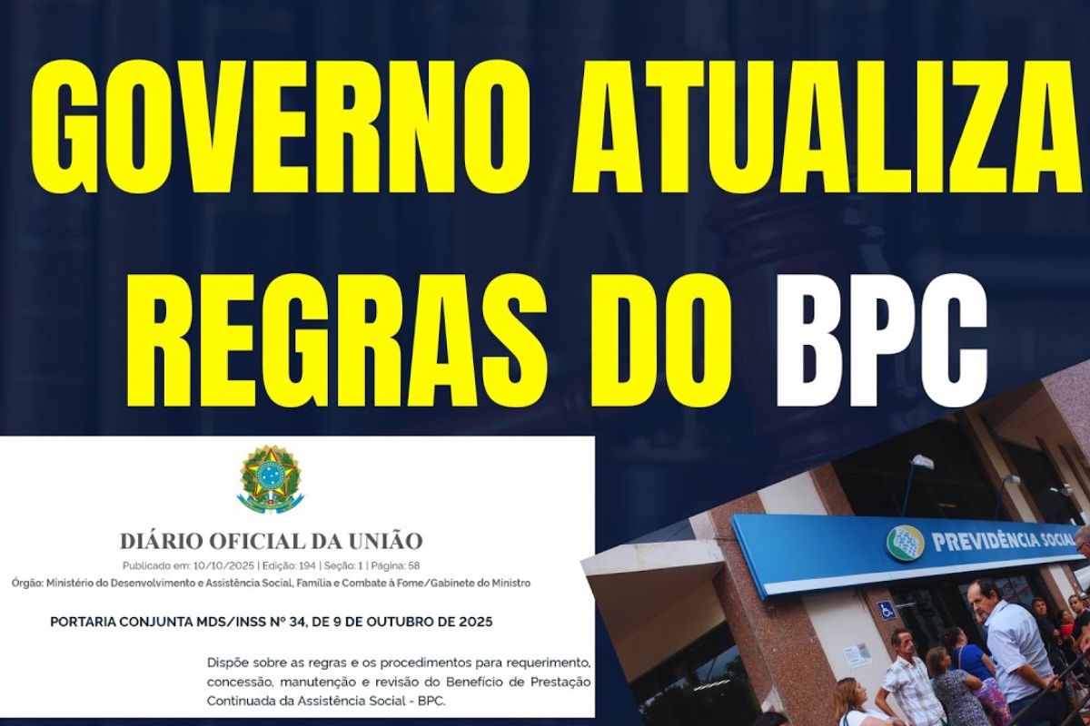 O governo muda o BPC: novas regras alteram o cálculo da renda, exigem CadÚnico atualizado e estabelecem revisão obrigatória a cada 24 meses.