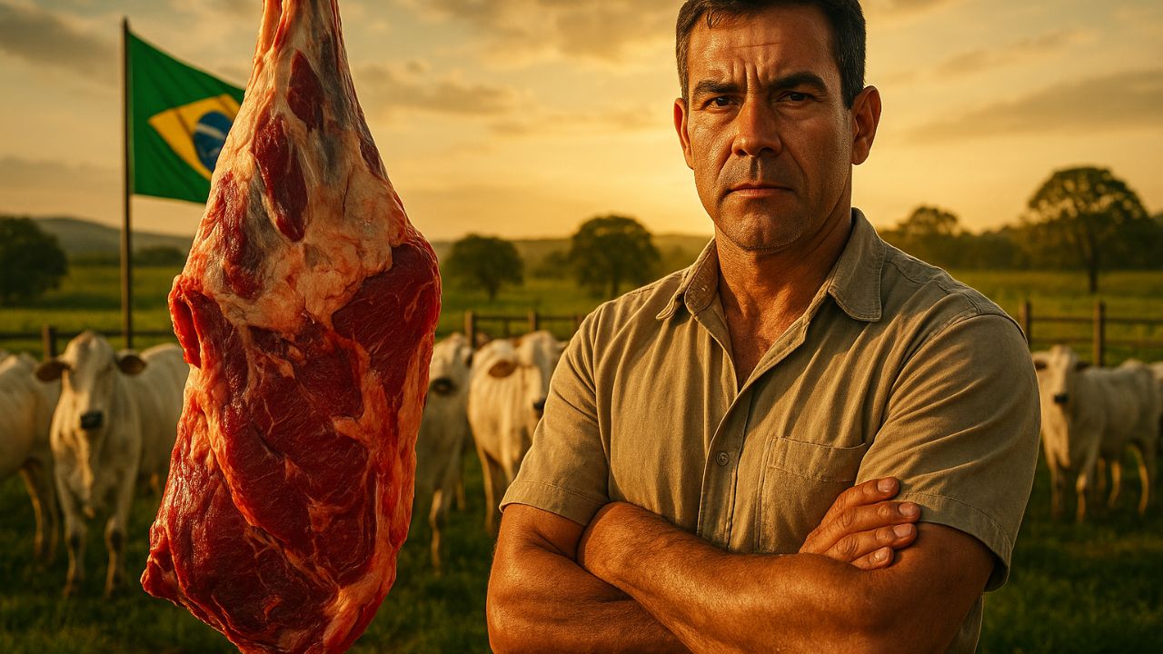 Brasil bate recorde com US$ 1,92 bilhão em exportação de carne bovina, mesmo com queda de 41% nas vendas para os EUA