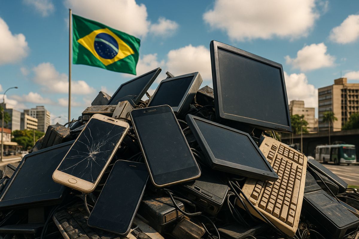 O Brasil já é destaque no lixo eletrônico: celulares e computadores sem destino correto expõem riscos e mostram a força da economia circular.