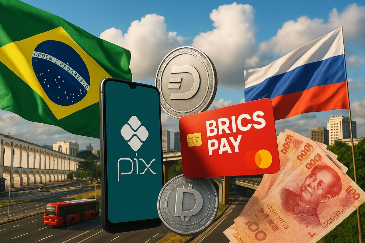 O BRICS Pay avança com testes entre China e Rússia e coloca o Brasil em destaque ao usar Pix e Drex para ampliar pagamentos em moedas locais e transformar o comércio internacional até 2027