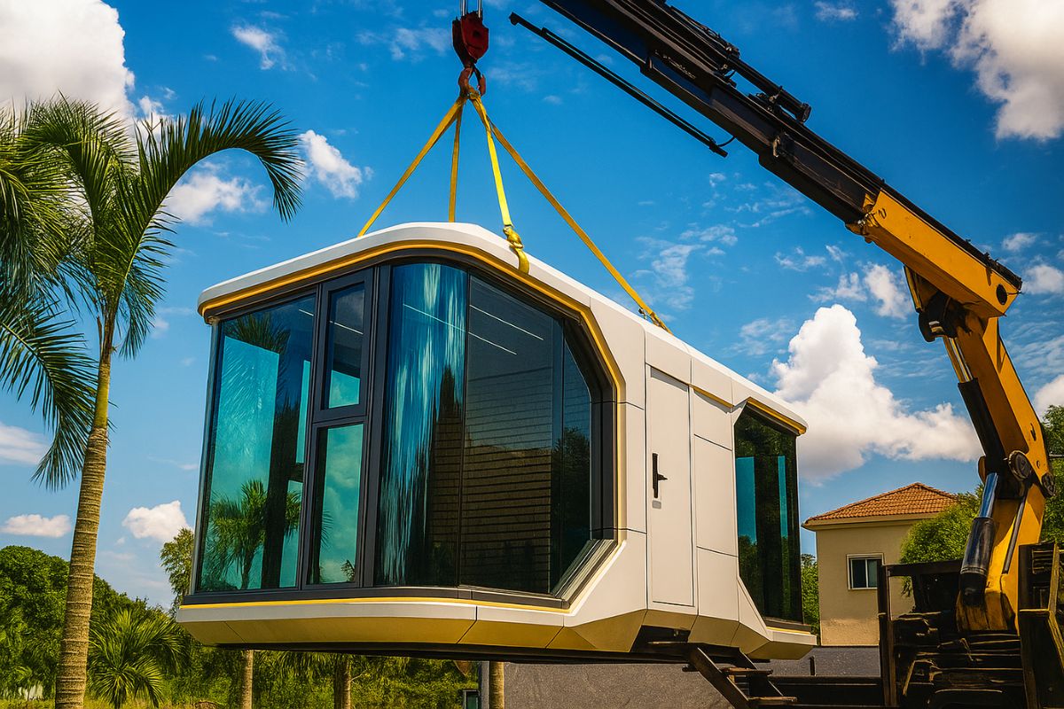 A Casatec lança a Kitnet futurista, um módulo habitacional com automação total, pronta em 1 hora para uso como casa de temporada inteligente.