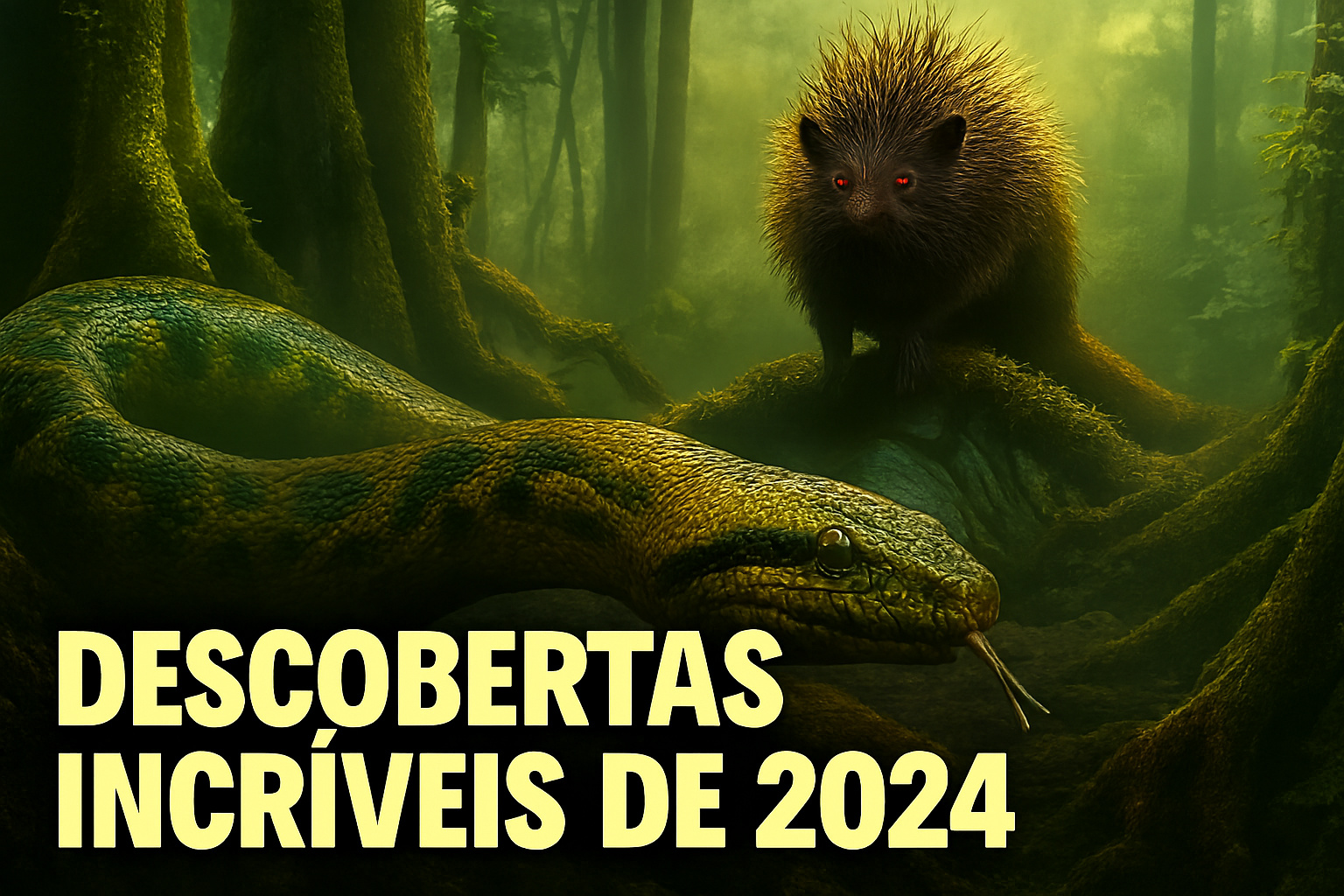 Com espécies inéditas como a anaconda gigante de 6 metros e o ouriço-vampiro, a lista das descobertas mais impressionantes de 2024 revela um planeta ainda cheio de segredos e criaturas nunca vistas pela ciência