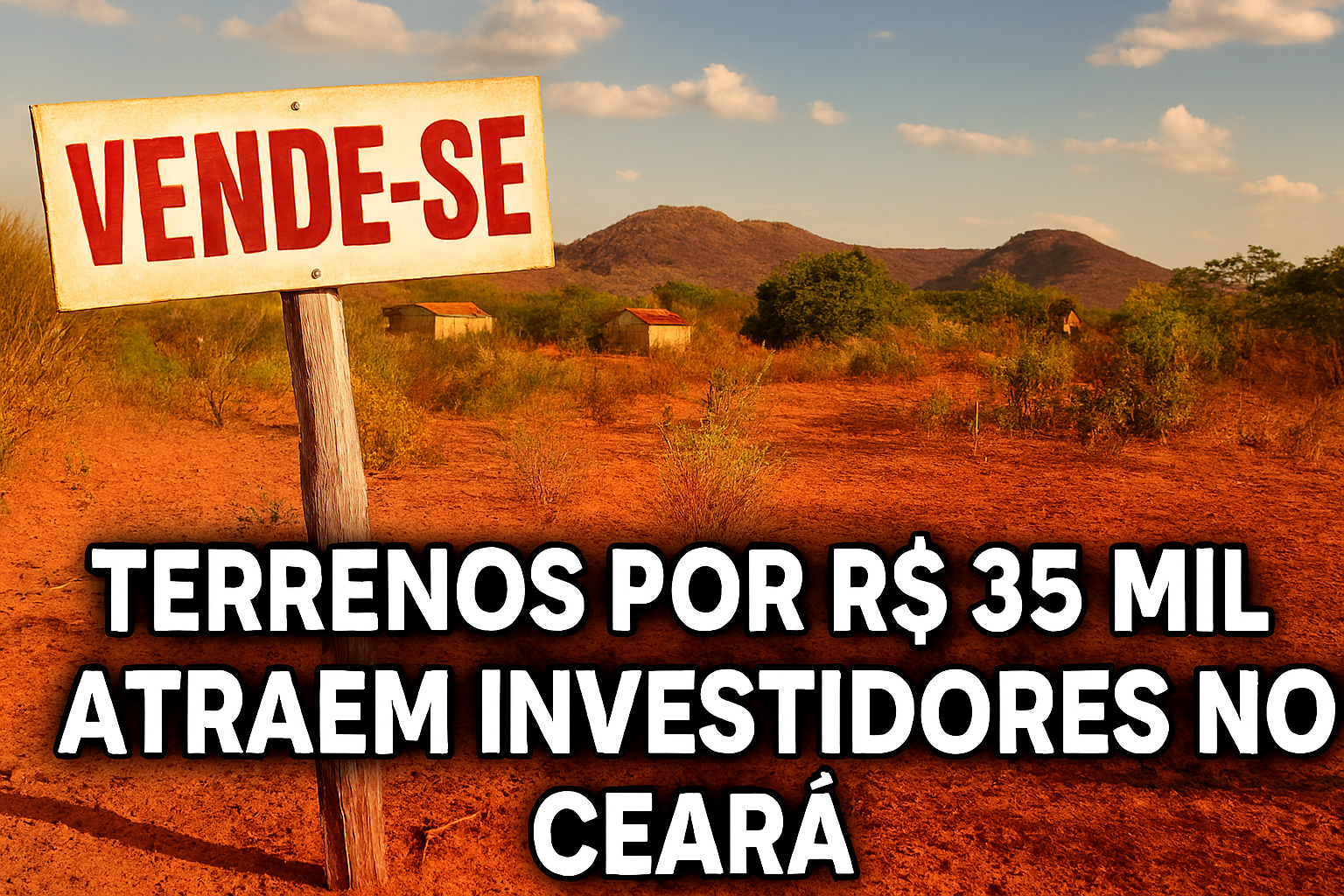 Terrenos por R$ 35 mil no interior do Ceará chamam atenção de investidores e pequenas construtoras locais