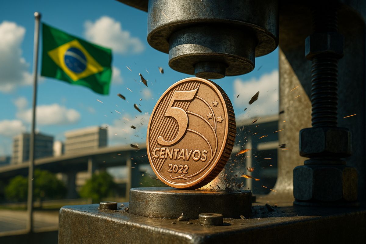 Mesmo com custo de produção superior ao valor de face, a moeda de R$ 0,05 continua sendo fabricada pelo Banco Central para preservar o sistema monetário e garantir o poder de compra da população brasileira.