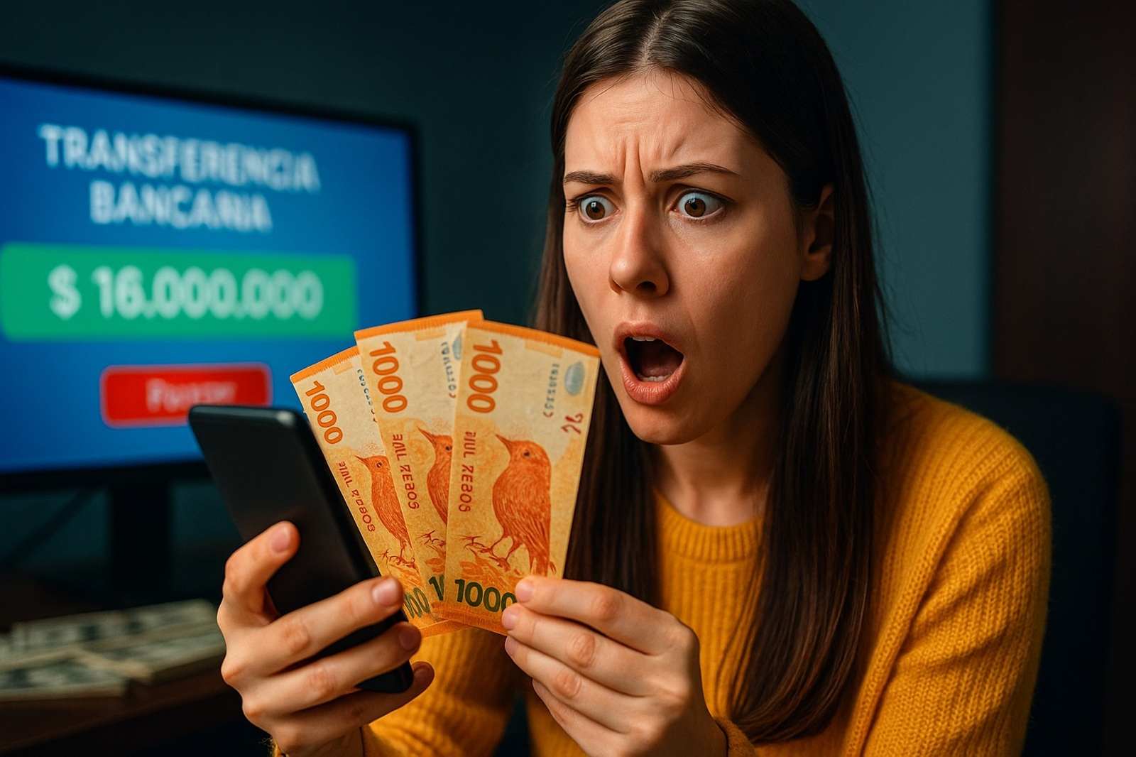 Mulher argentina recebeu milhões por engano, gastou em um dia e virou ré por fraude; Justiça anulou fiança, mas processo segue em aberto.