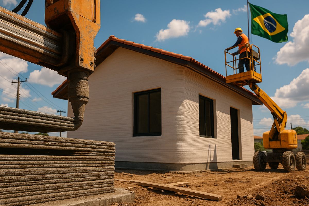 Em Minas Gerais, a primeira casa 3D do Brasil revoluciona a construção civil com impressão 3D e sustentabilidade a custo acessível.