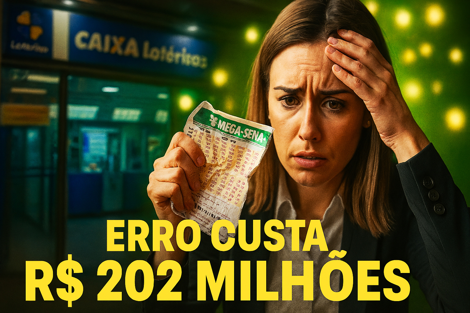 Empresária da Paraíba acerta os seis números da Mega-Sena, e mesmo assim perde R$ 202 milhões por erro no bilhete da lotérica e inicia batalha na Justiça pela premiação