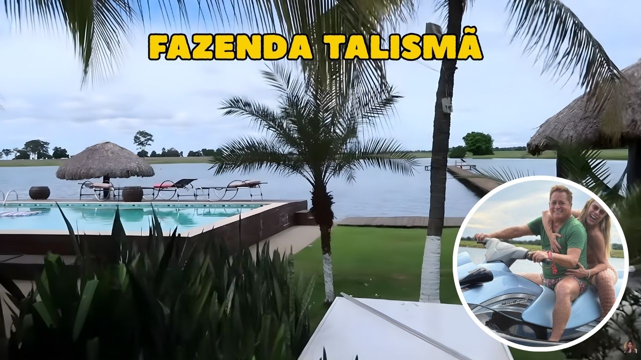 Fazenda Talismã de Leonardo (GO), avaliada em R$ 60 milhões, tem 10 km² de área, praia artificial, lago gigante, capela particular e mansão de luxo com estrutura digna de resort