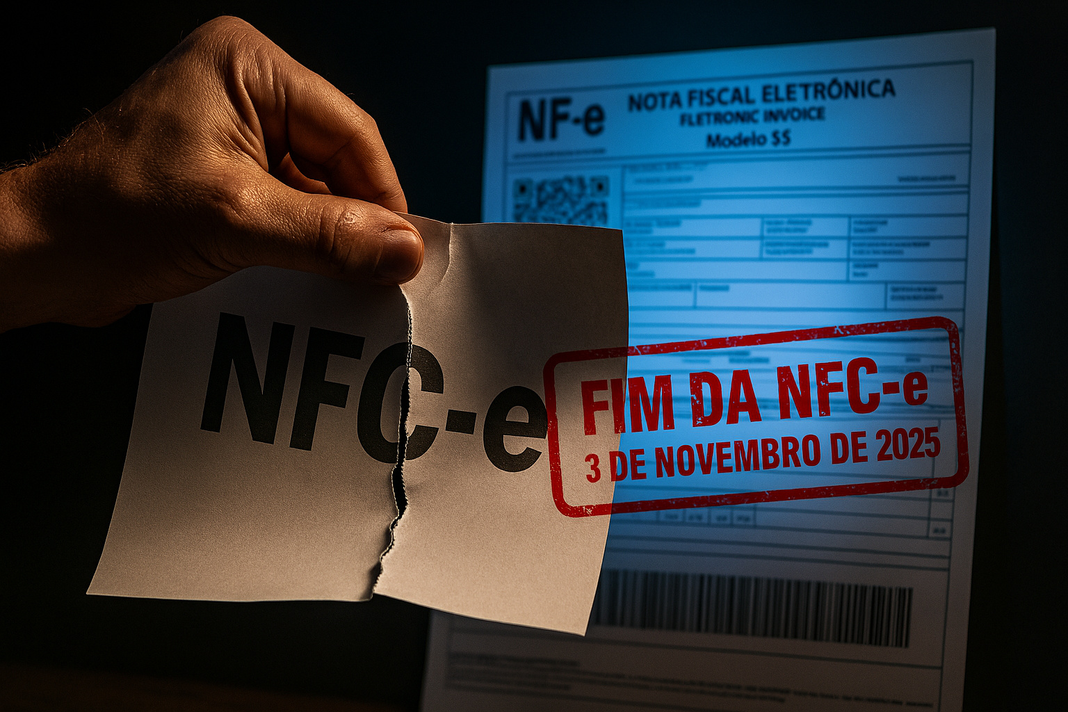 Fim da NFC-e para empresas: a partir de 3 de novembro de 2025 todas as vendas para CNPJs só poderão ser documentadas por NF-e modelo 55, conforme Ajuste SINIEF nº 11/2025