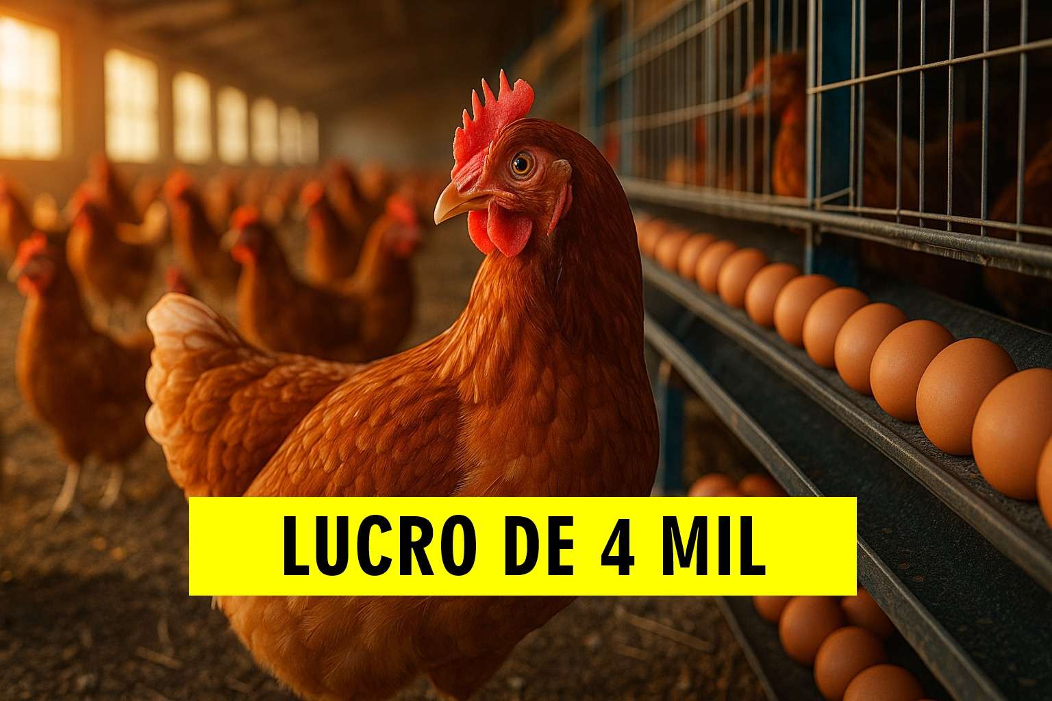 Produtor revela custos mensais, produção e lucro real com 200 galinhas poedeiras, mostrando que a atividade pode render mais de R$ 4 mil