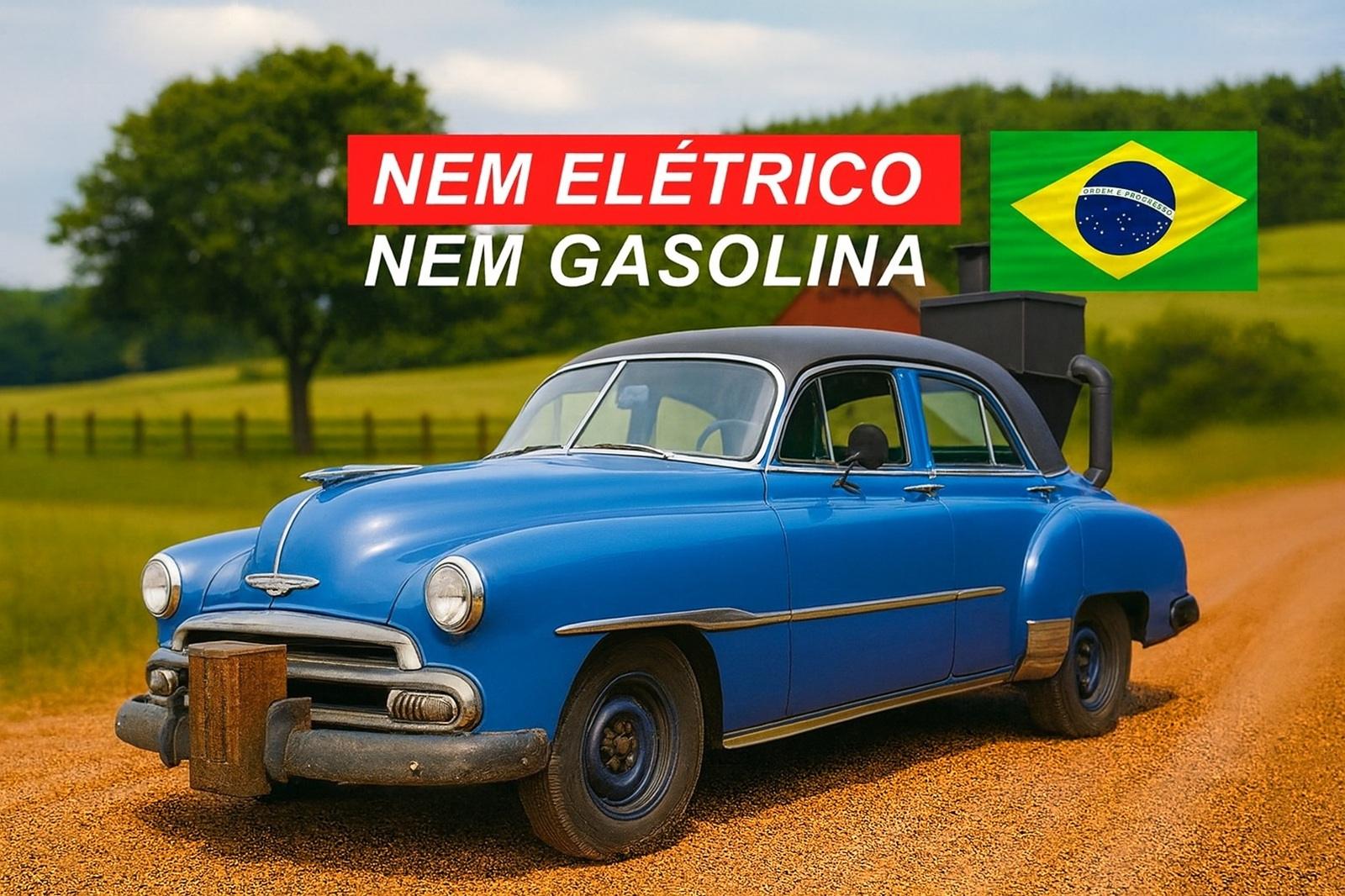 Inventor brasileiro cria carro movido a lenha, percorre 80 km com 20 kg de madeira e acende motor com fósforo em Santa Catarina